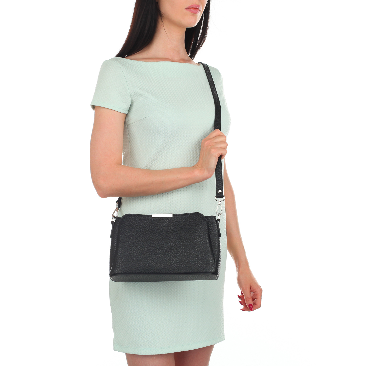 Сумка из черной натуральной кожи Chatte Marseille