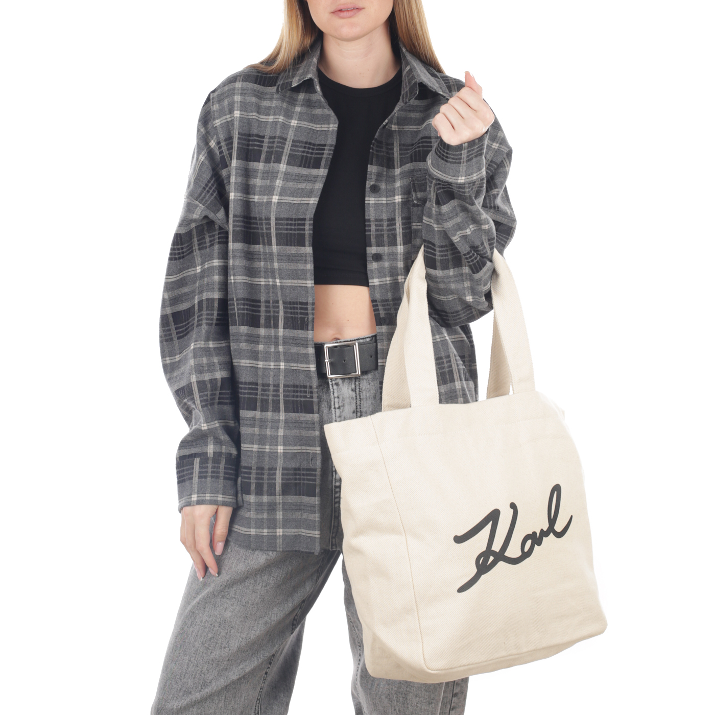 Текстильная сумка Karl Lagerfeld Signature