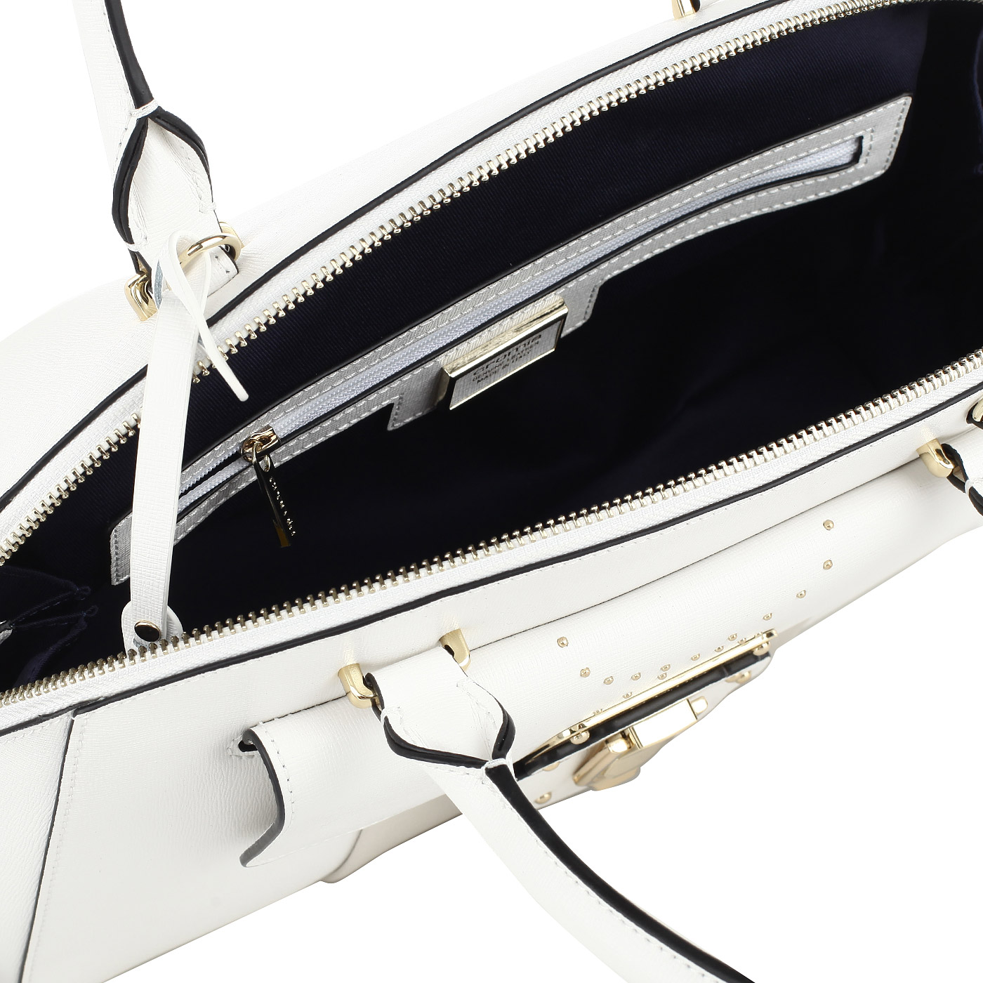 Сумка из сафьяна на двойной молнии Cromia Melania