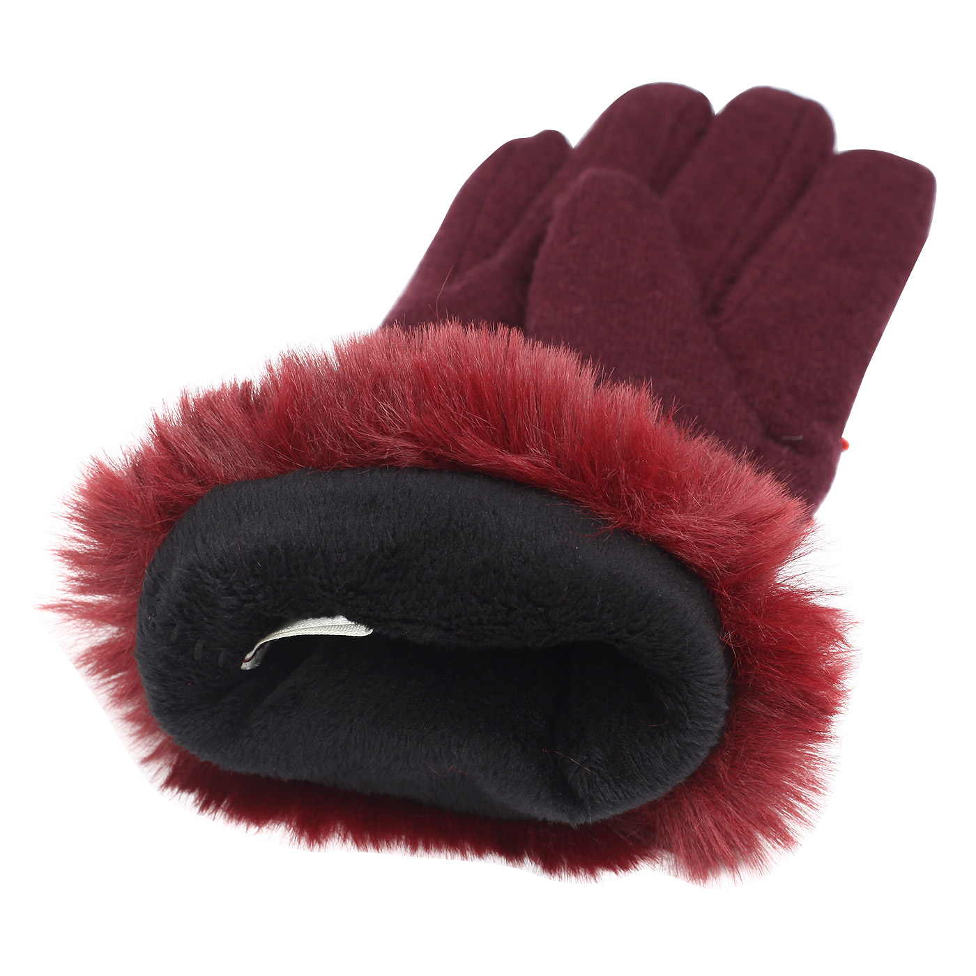 Женские бордовые перчатки Pia Rossini 