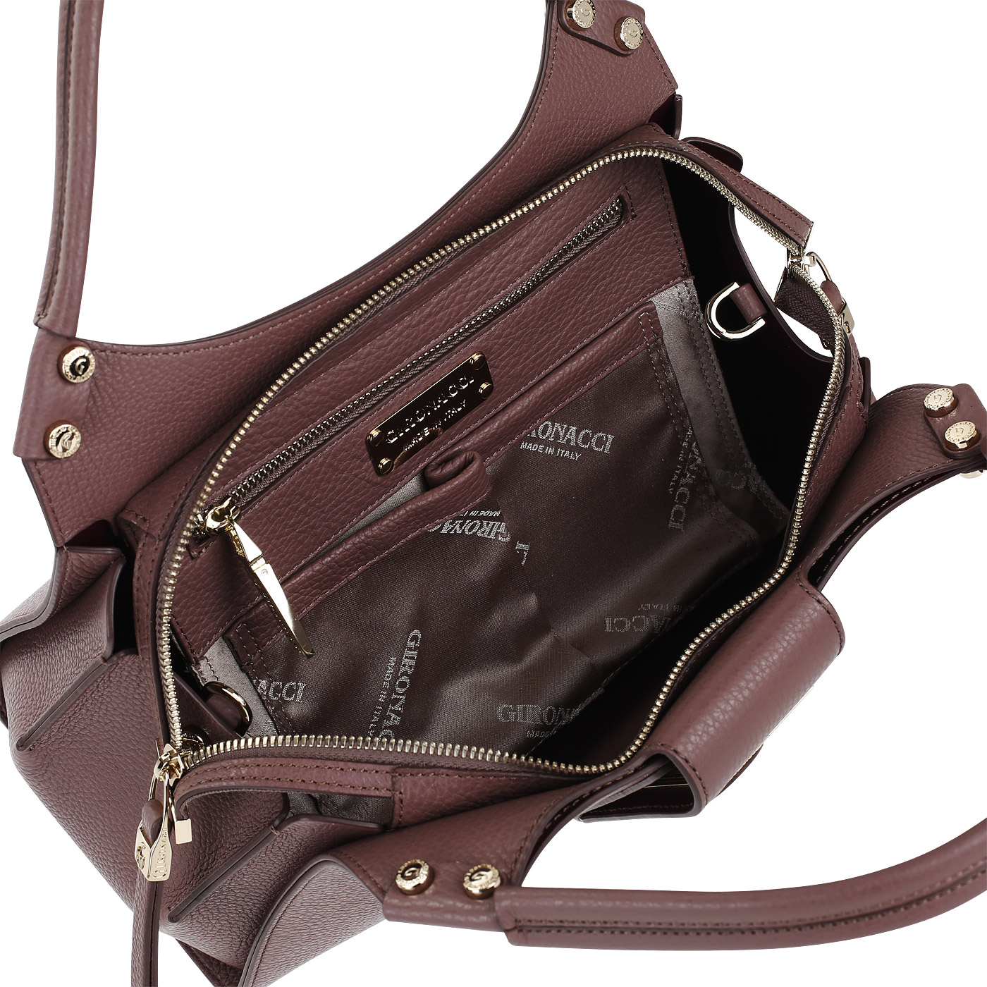 Кожаная сумка на двойной молнии Gironacci 