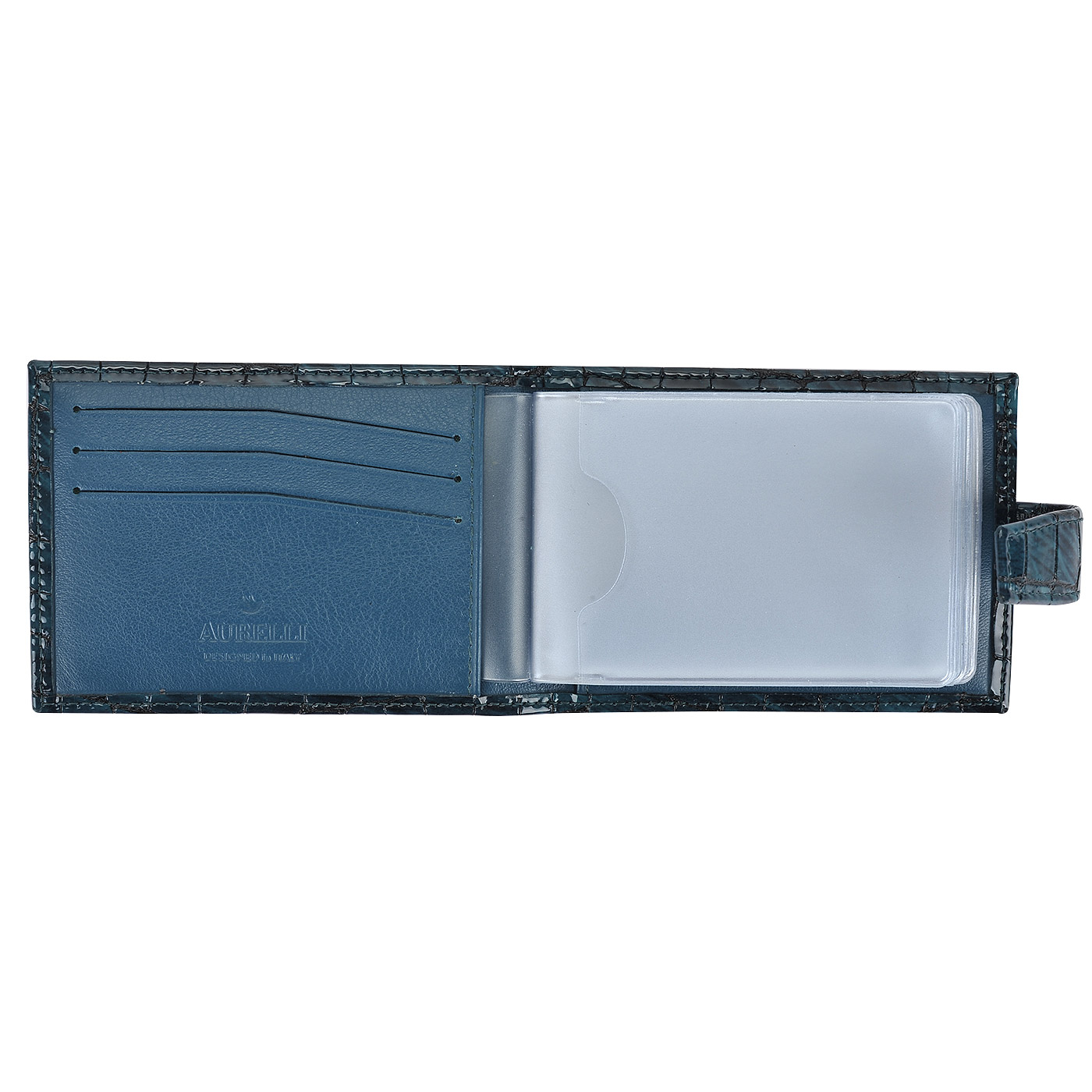 Визитница с отделкой под крокодиловую кожу Aurelli Divine