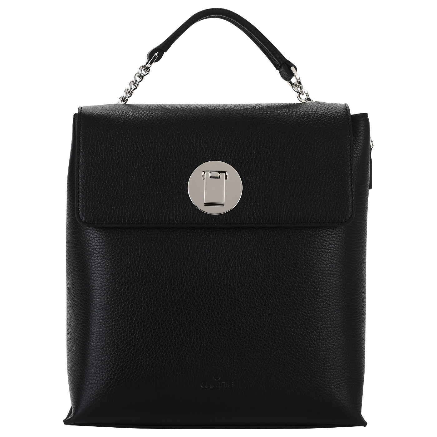 Chatte Черный кожаный рюкзак