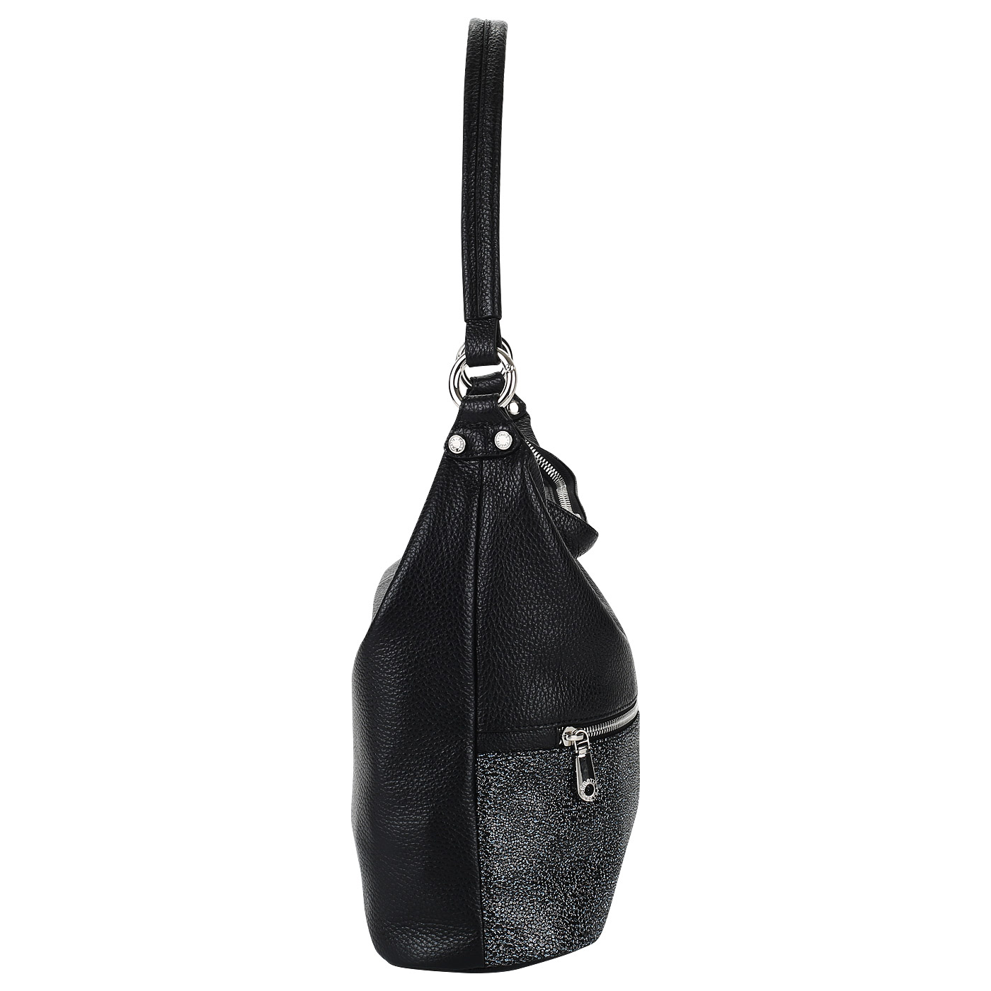 Мягкая сумка из черной кожи Chatte 