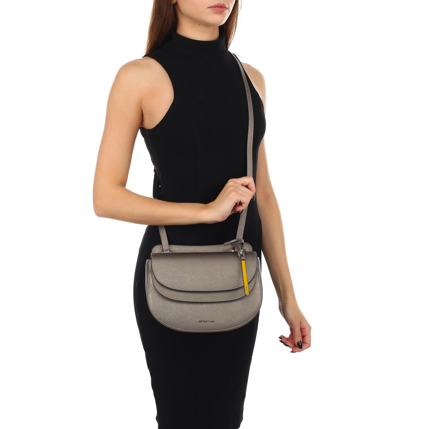 Сафьяновая сумочка с откидным клапаном Cromia Perla