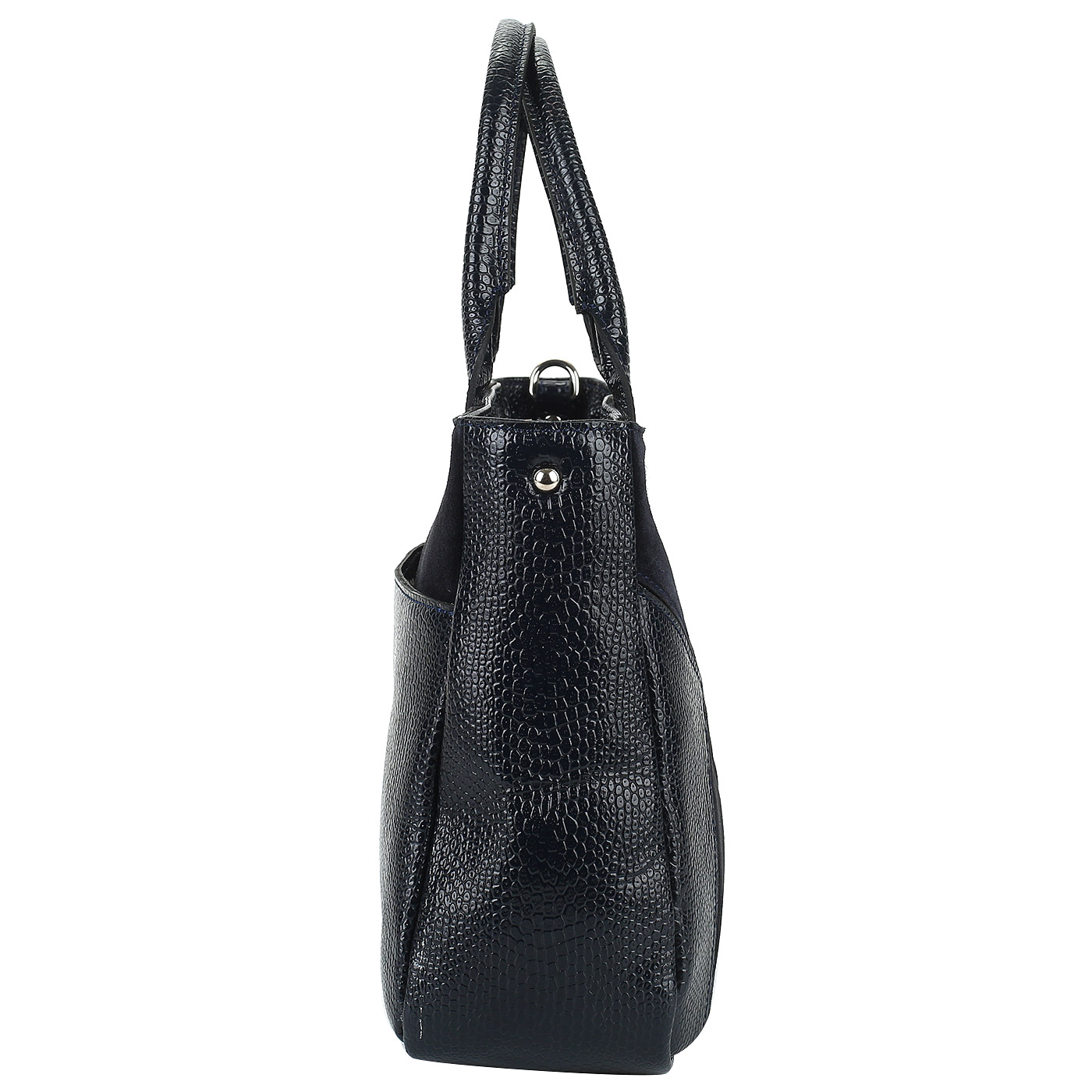 Синяя кожаная сумка Chatte 