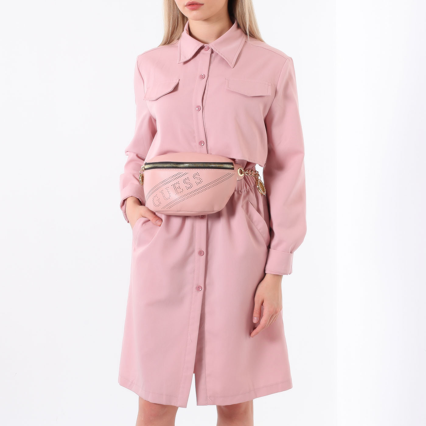 Поясная сумка с перфорацией Guess 