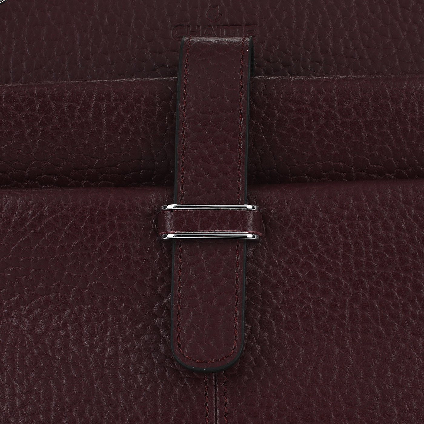 Бордовая кожаная сумка Chatte 