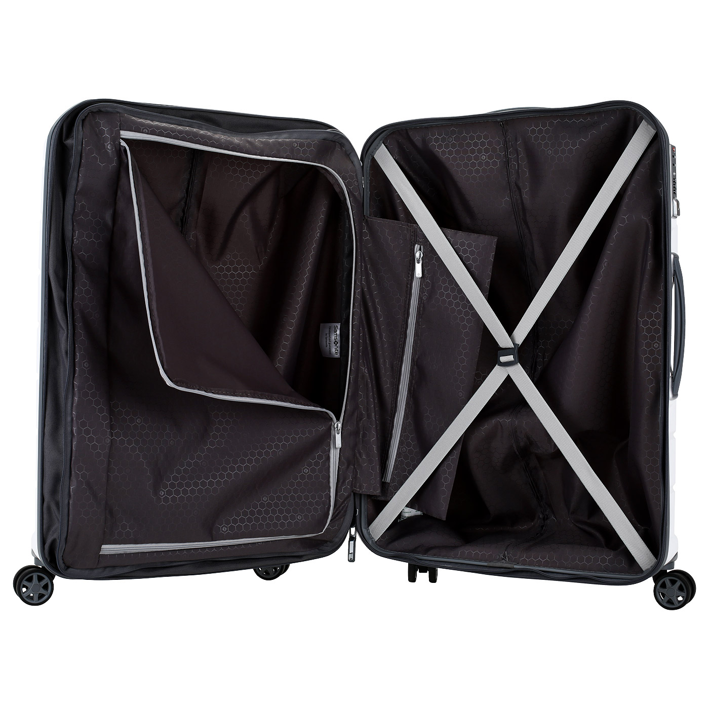 Чемодан средний M из полипропилена с кодовым замком Samsonite Flux