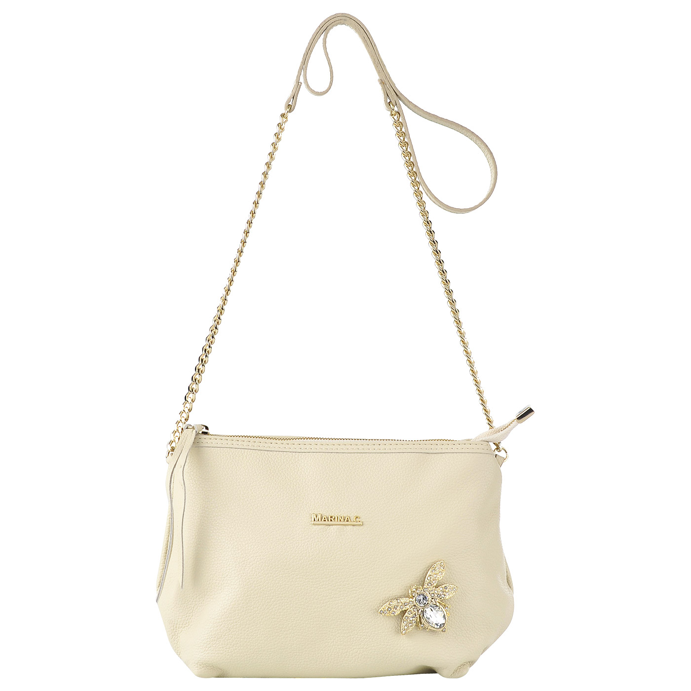 Marina Creazioni Женская кожаная сумка через плечо