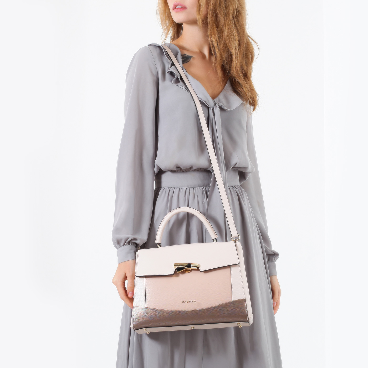 Сумка из тисненой кожи Cromia Kesi