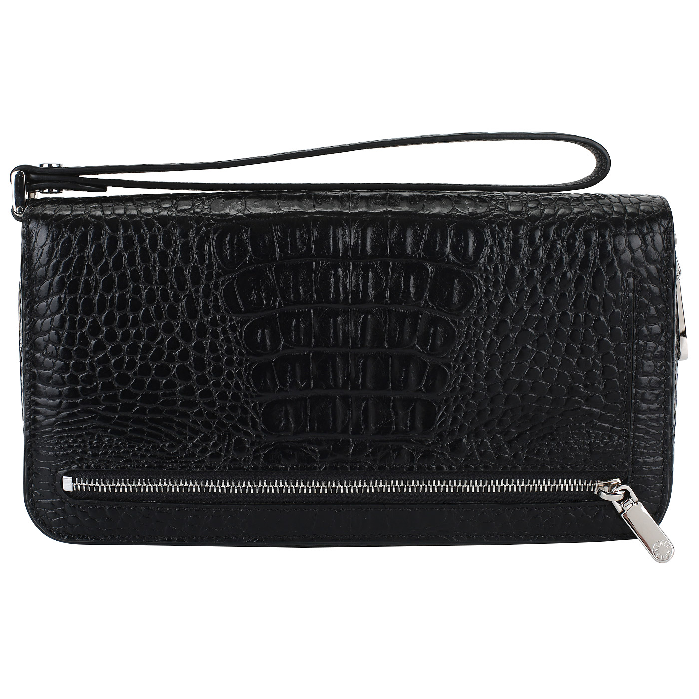 Neri Karra Кожаная сумка-визитка на молнии