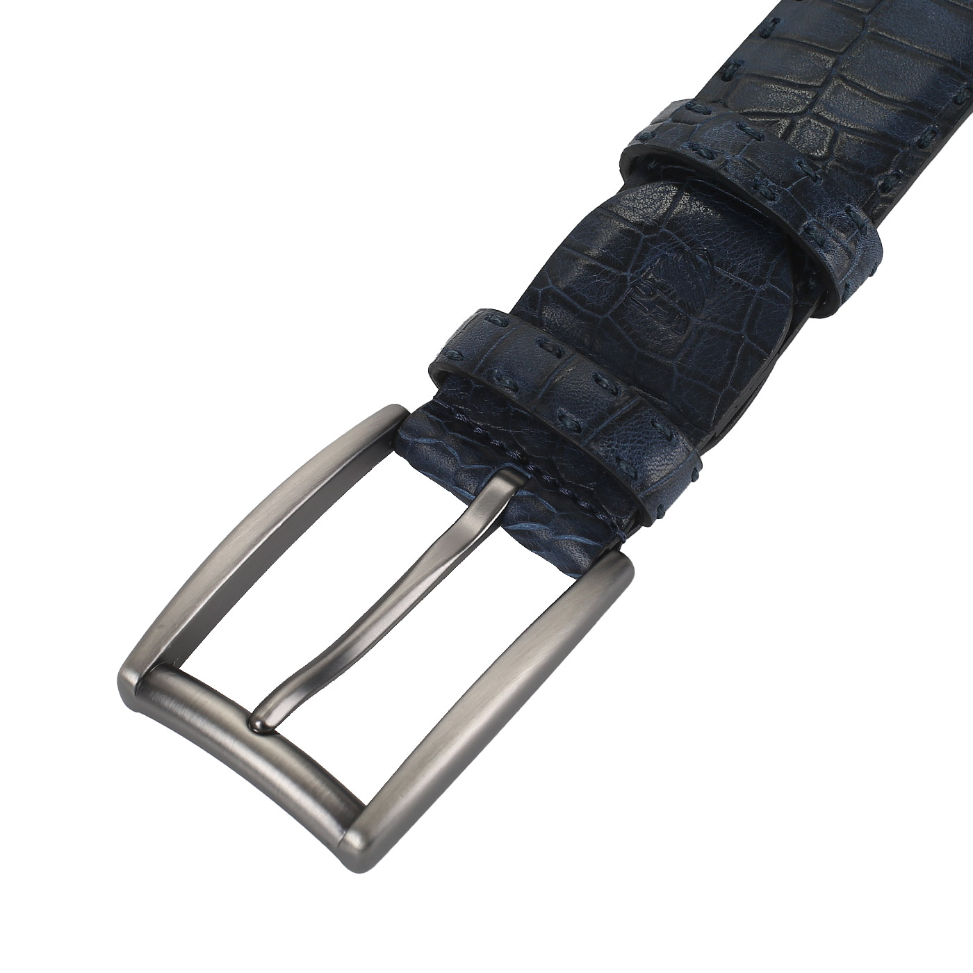 Ремень с отделкой под кожу крокодила Mayrhoff 