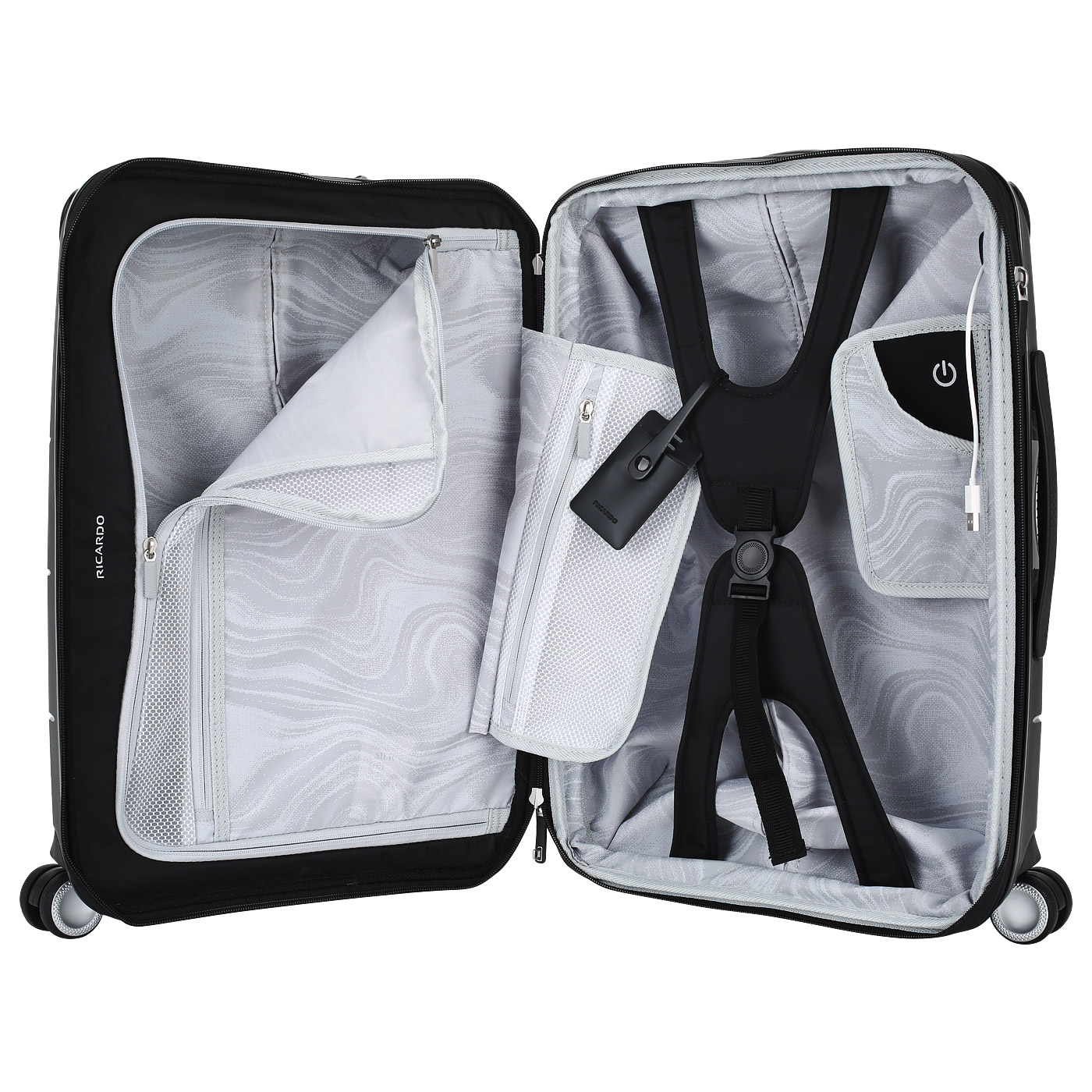 Чемодан маленький S из полипропилена с кодовым замком Ricardo Mendocino