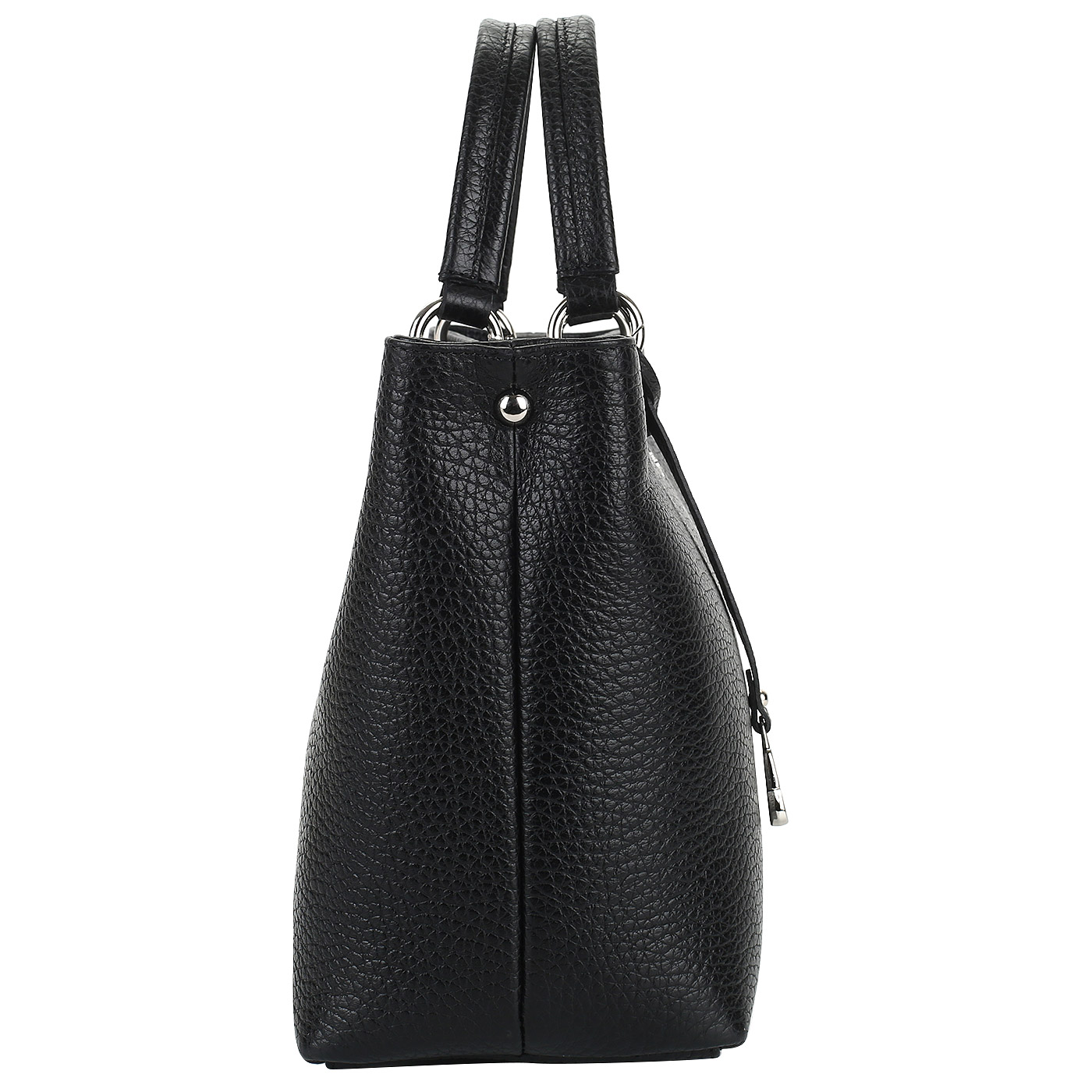 Черная кожаная сумка на молнии Sara Burglar Cherie Qerida