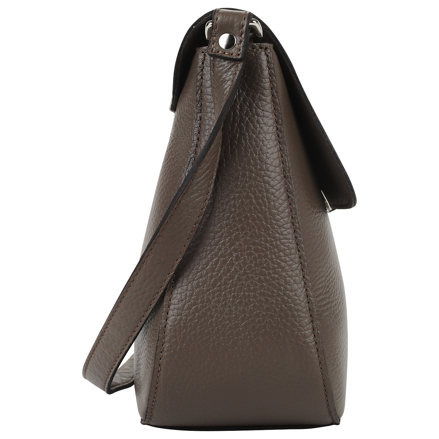 Кожаная сумка цвета олива Chatte 