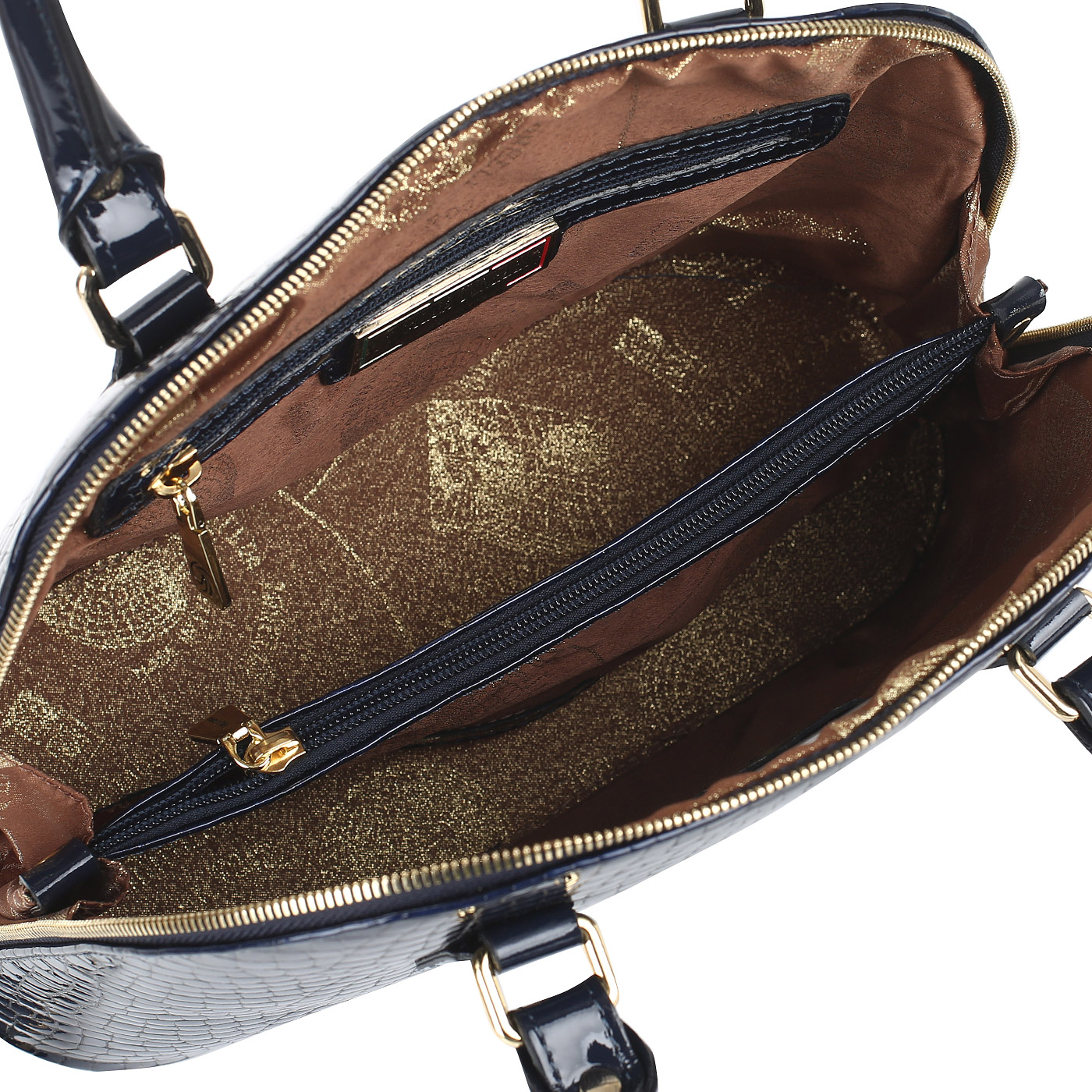 Сумка с отделкой под крокодиловую кожу Gilda Tonelli Cocco Vernice