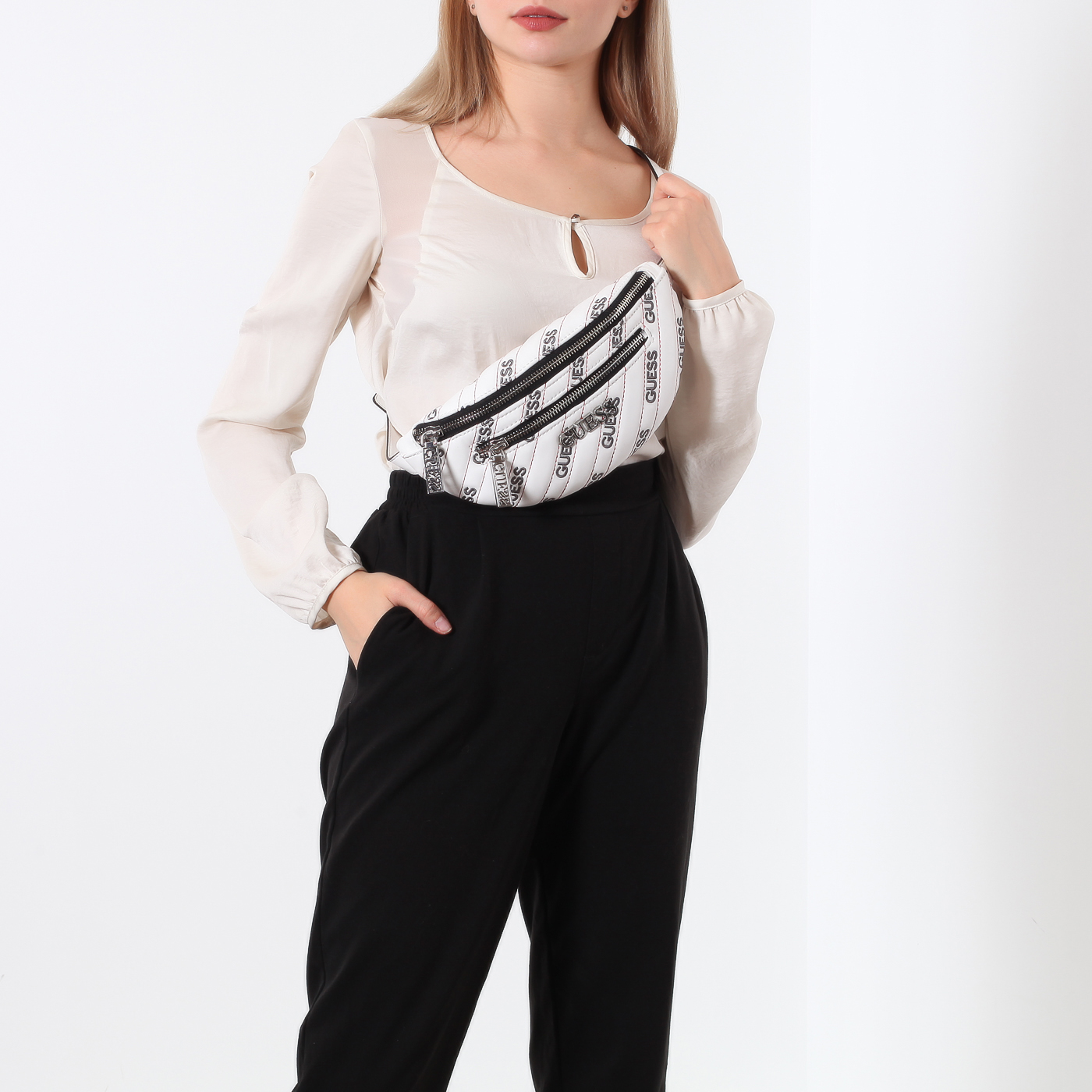 Стеганая сумка на пояс Guess Ronnie