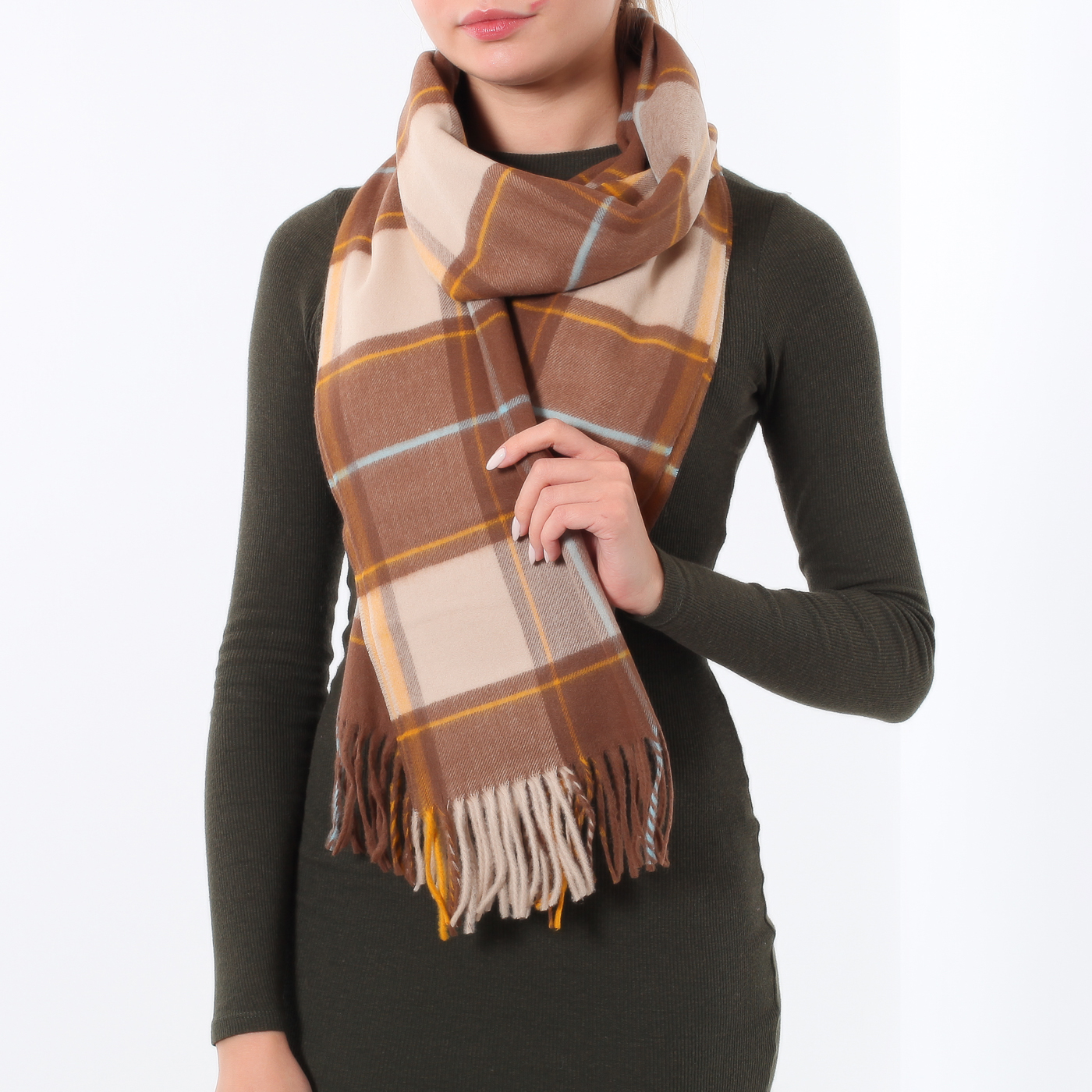 Шарф в клетку Fraas 