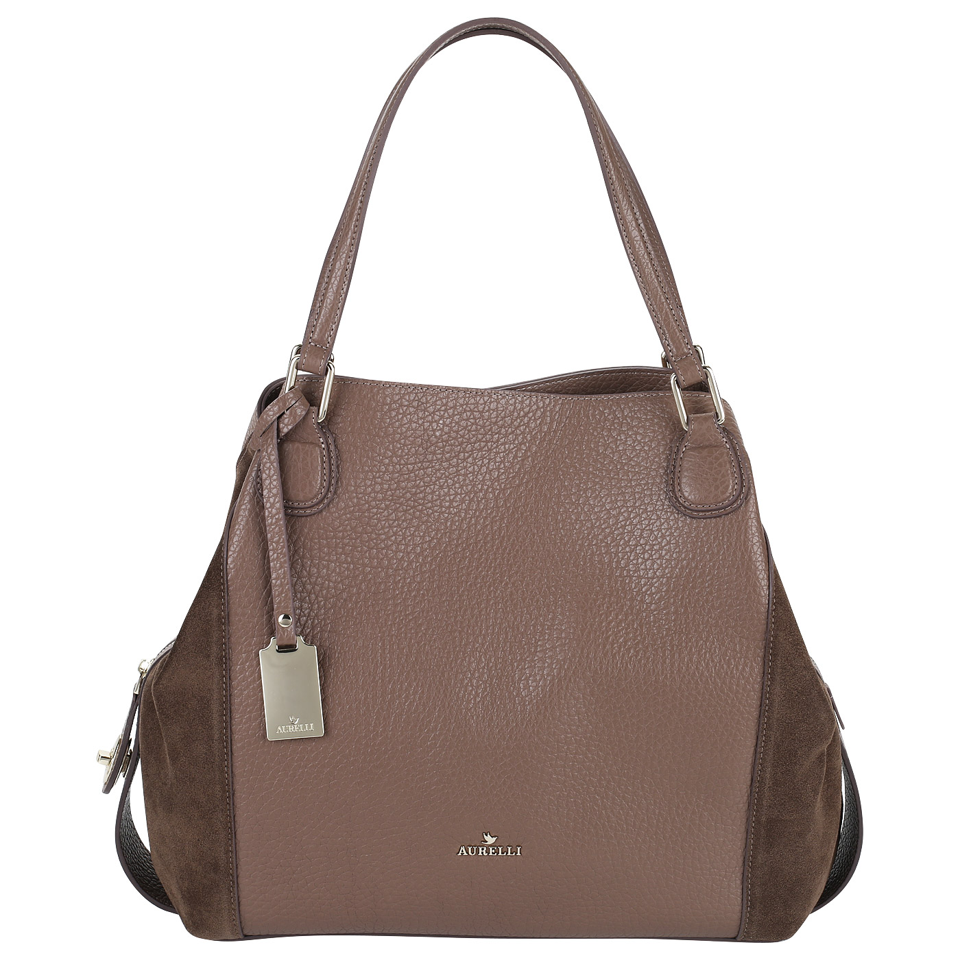 Aurelli Мягка кожаная сумка с тремя отделами