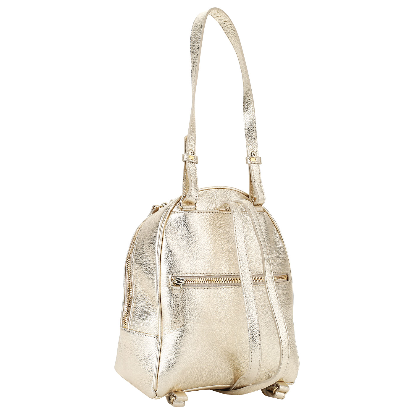 Женский рюкзак из металлизированной кожи Marina Creazioni 